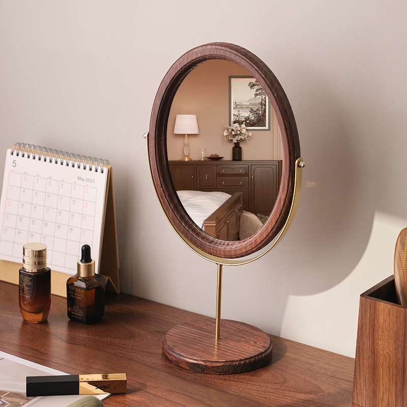 Luxury Skincare Products - Schreibtisch-Kosmetikspiegel für Zuhause, Schlafzimmer, Schlafsaal, Retro-Luxus,
