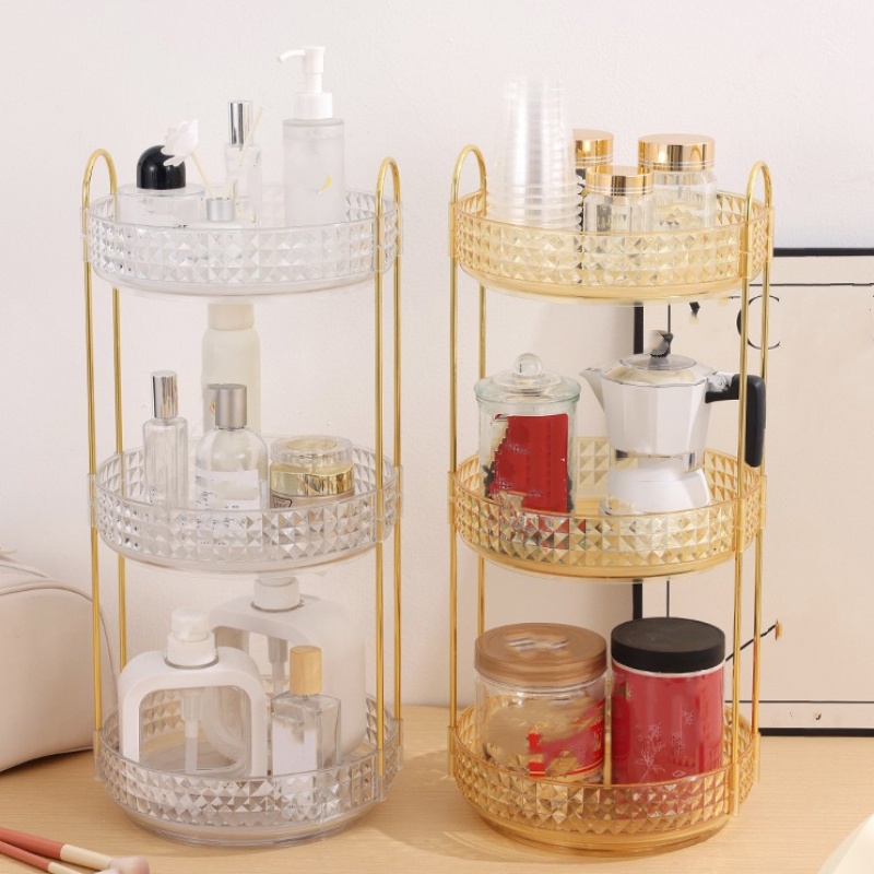 Luxury Skincare Products - 1 Stück/Luxuriöse Kosmetik-Aufbewahrungsbox Drehbarer Schminktisch-Organizer für